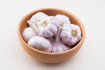 Image showing garlic bulbs on white background