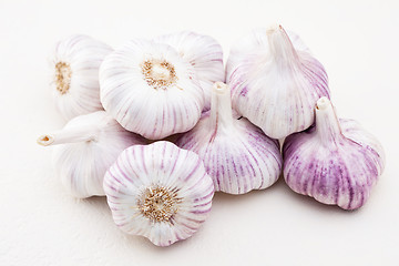 Image showing garlic bulbs on white background