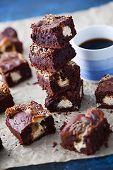 Image showing halva brownie with tahini