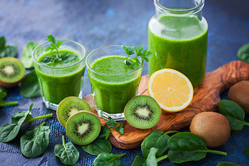 Image showing healthy green smoothie