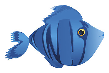 Image showing blue comic fish