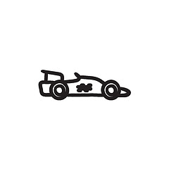 Image showing Race car sketch icon.