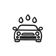 Image showing Car wash sketch icon.