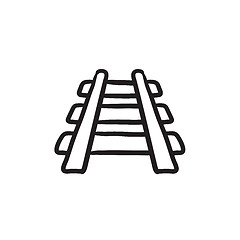 Image showing Railway track sketch icon.