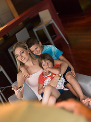 Image showing Family having fun at home