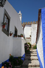 Image showing Narrow street of Obidos