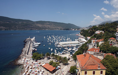 Image showing Mediterranean resort town. Herceg Novi, Montenegro