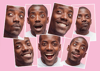 Image showing Portrait of a very happy afro American man