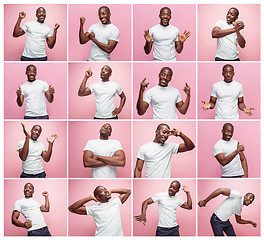 Image showing Portrait of a very happy afro American man