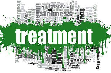 Image showing Treatment word cloud desig