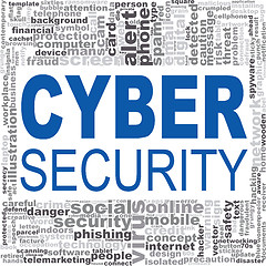 Image showing Cyber security word cloud