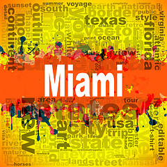 Image showing Miami word cloud design