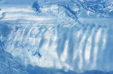 Image showing Abstract Fresh Blue Background Of Melting Ice