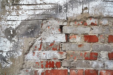 Image showing Brick Wall Closeup