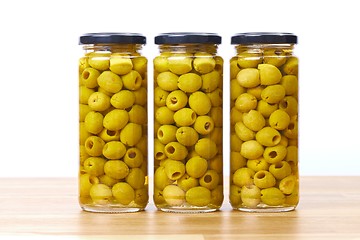 Image showing Olives in jars
