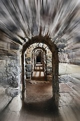 Image showing Passage of an old castle