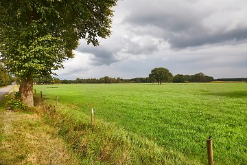 Image showing Agircutural landscape on a plain