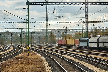 Image showing Railway with many tracks