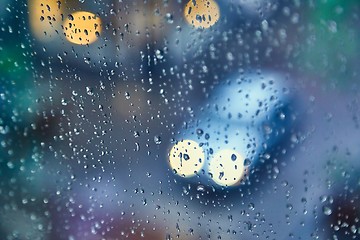 Image showing Rainy window surface