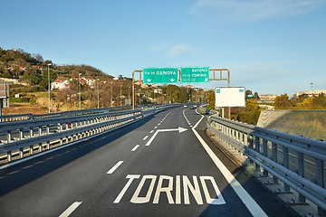 Image showing Highway driving in Italy