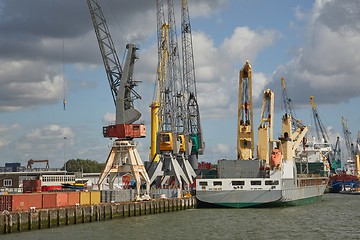 Image showing Industrial ships in dock