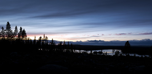 Image showing Sky with clouds after sunset