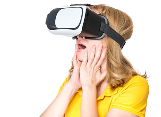 Image showing Woman with VR glasses