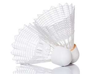 Image showing White shuttlecock for badminton