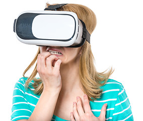 Image showing Woman with VR glasses