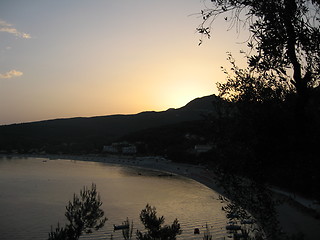 Image showing Valtos Beach  at sunset