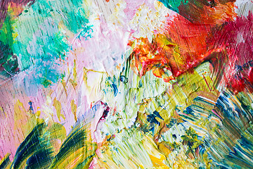 Image showing close up of colorful painting