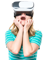 Image showing Woman with VR glasses