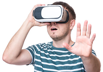 Image showing Man with VR glasses