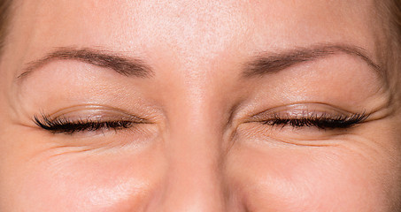 Image showing Face woman with eyes and eyelashes