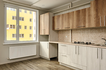 Image showing Modern beige kitchen