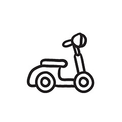 Image showing Scooter sketch icon.