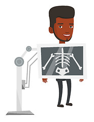 Image showing Patient during x ray procedure vector illustration