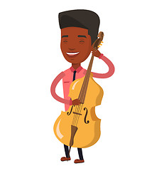 Image showing Man playing cello vector illustration.