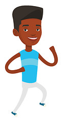 Image showing Young man running vector illustration.