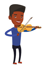 Image showing Man playing violin vector illustration.