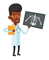 Image showing Doctor examining radiograph vector illustration.