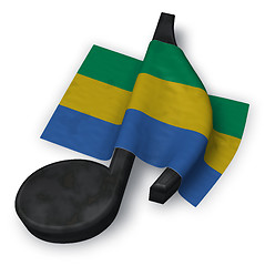 Image showing music note and flag of gabon - 3d rendering