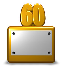 Image showing golden number sixty