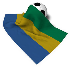 Image showing soccer ball and flag of gabon - 3d rendering