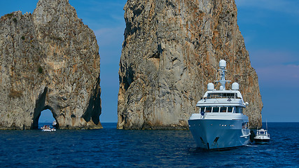 Image showing Faraglioni Cliffs, Capri, Italy, Europe