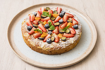 Image showing cakes with fruit and berries