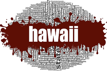 Image showing Hawaii word cloud design