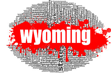 Image showing Wyoming word cloud design
