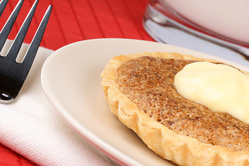 Image showing Mini walnut tart close-up