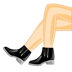 Image showing Beautiful feminine legs in footwear